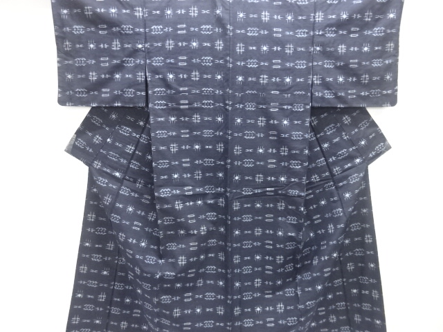 JAPANESE KIMONO / FUSHI TSUMUGI / WOVEN KASURI PATTERN